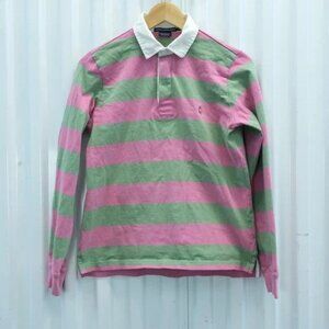 Vtg Ralph Lauren Sport Stripe Rugby Polo Shirt Long Sleeve